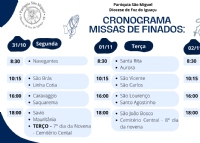 Cronograma das Missas de Finados